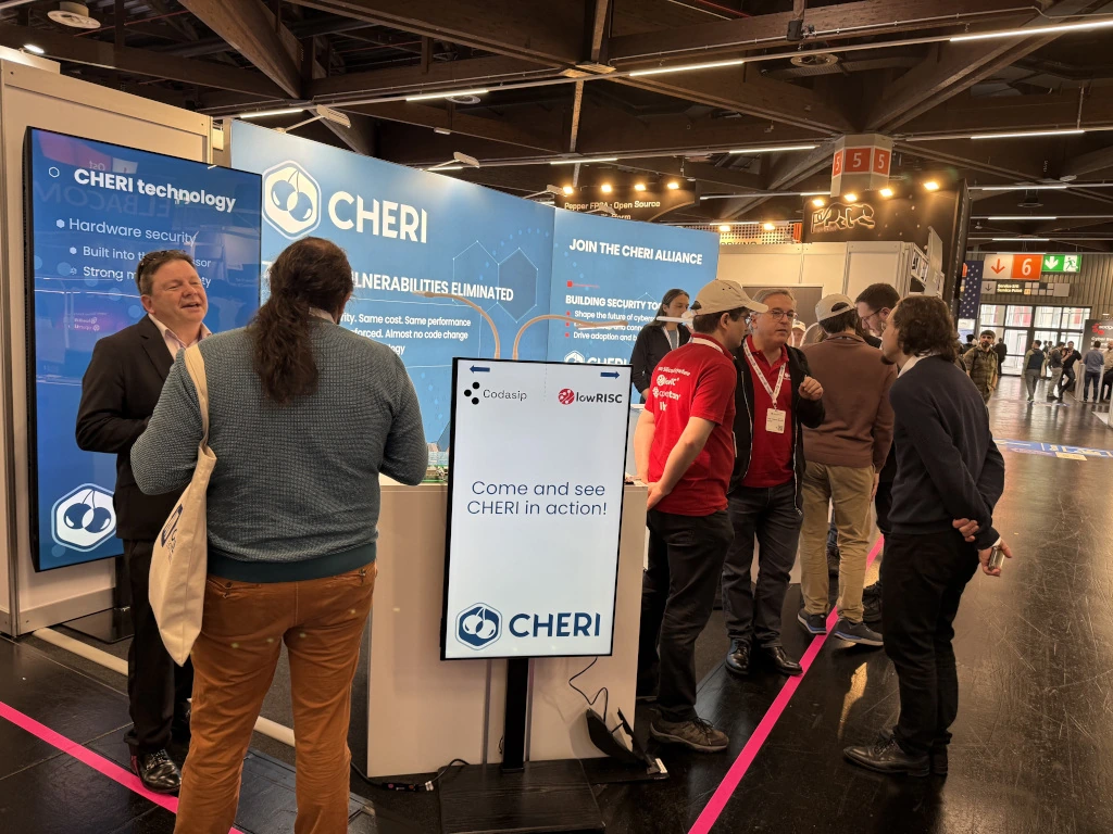 The CHERI Alliance booth at Embedded World - 1