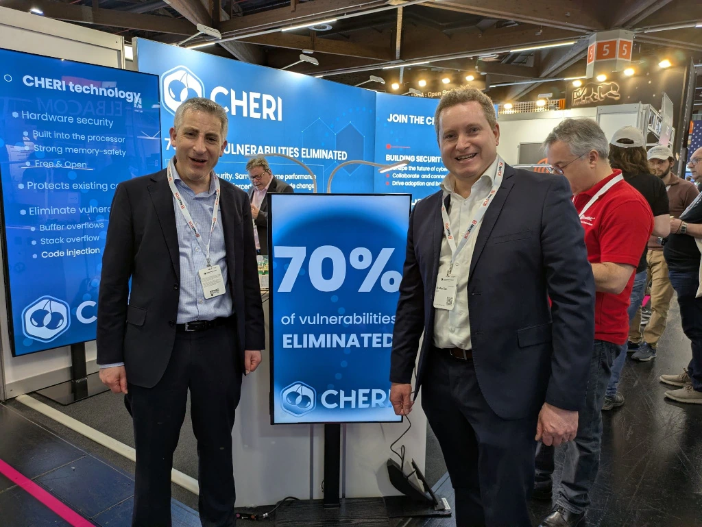 The CHERI Alliance booth at Embedded World - 2